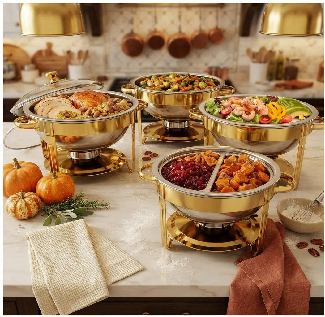 Gold Buffet Warmers… a Thanksgiving Feast Must!
