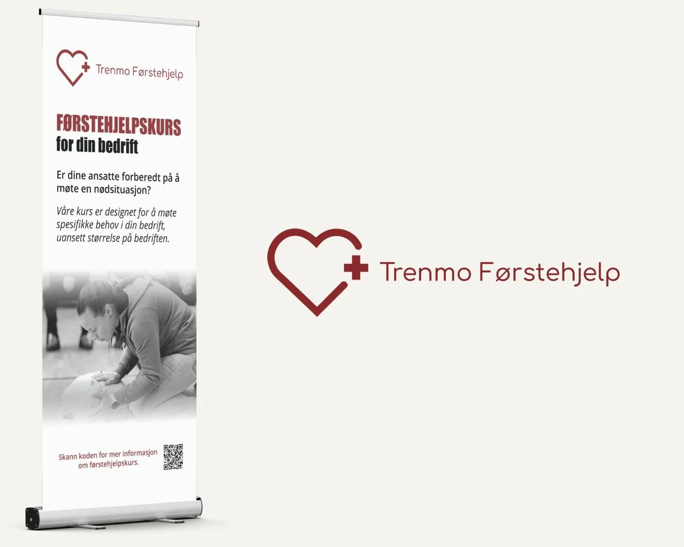 Design av roll-up og plakater for Trenmo Førstehjelp