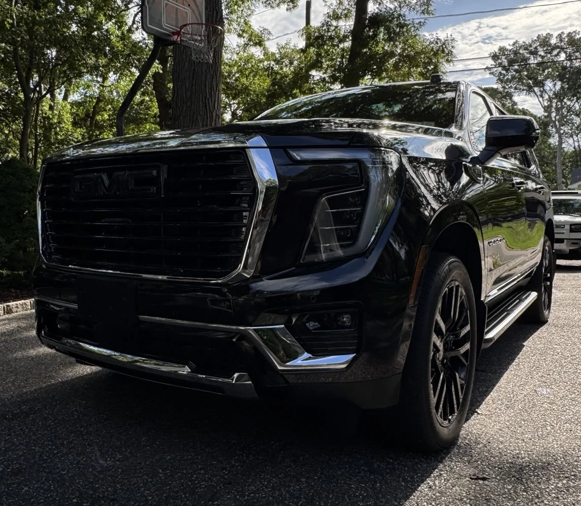 GMC Yukon refined and protected by 3LB, featuring paint refinement, ceramic protection, wheel, engine compartment, interior, and finished vehicle details.