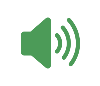 Speaker icon with sound waves indicating audio or volume.