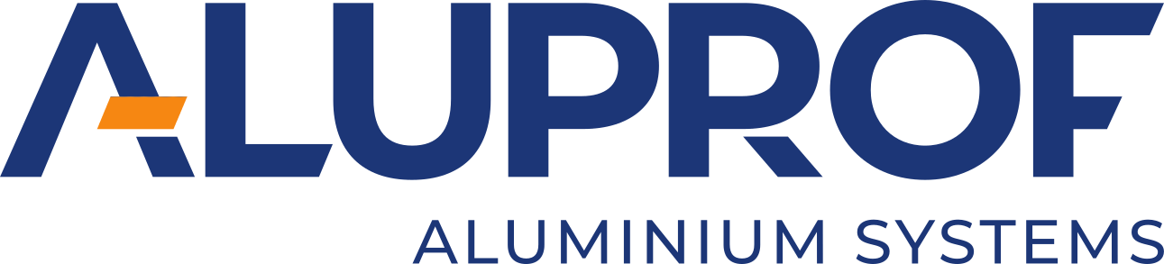 Logo of ALUPRO Aluminum Systems with blue and orange design elements.