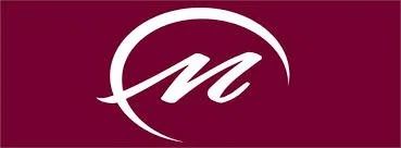 A maroon background with a white stylized letter 'M' inside a circle for Maria's Ristorante on Summit.