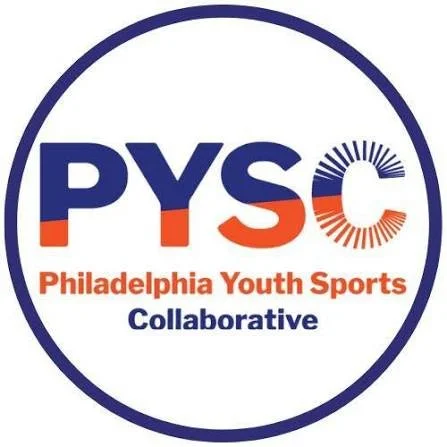 PYC Philadelphia Youth Sports logo with a circular blue border, featuring the text 'PYC' with red and blue coloring, and 'Philadelphia Youth Sports' and 'Collaborative' below.
