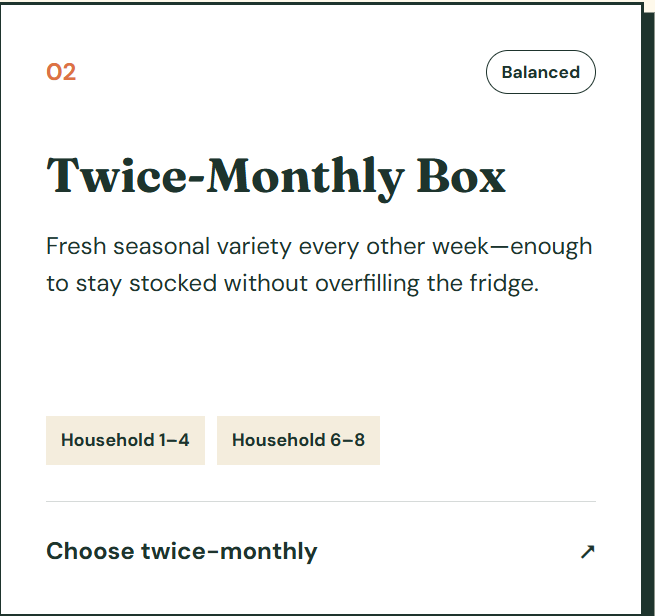 Seasonal Variety Twice-Monthly Box