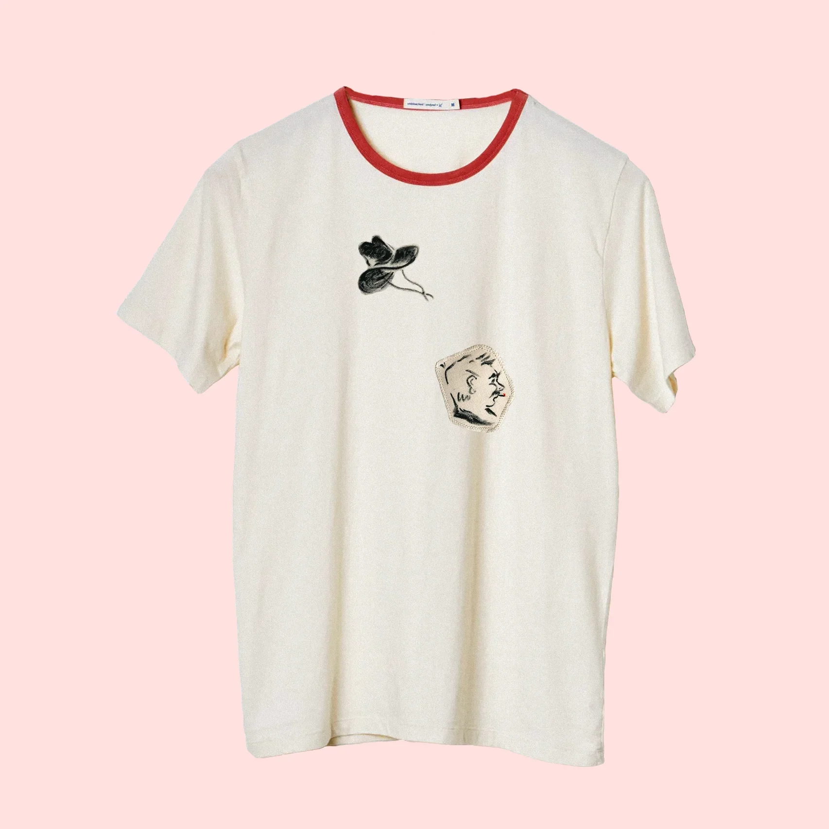 Hand-painted patch t-shirt