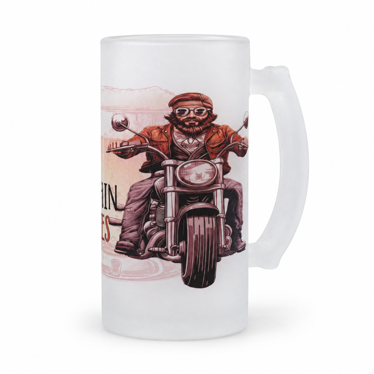 Motorcycles & Beer – 16 oz Frosted Beer Mug