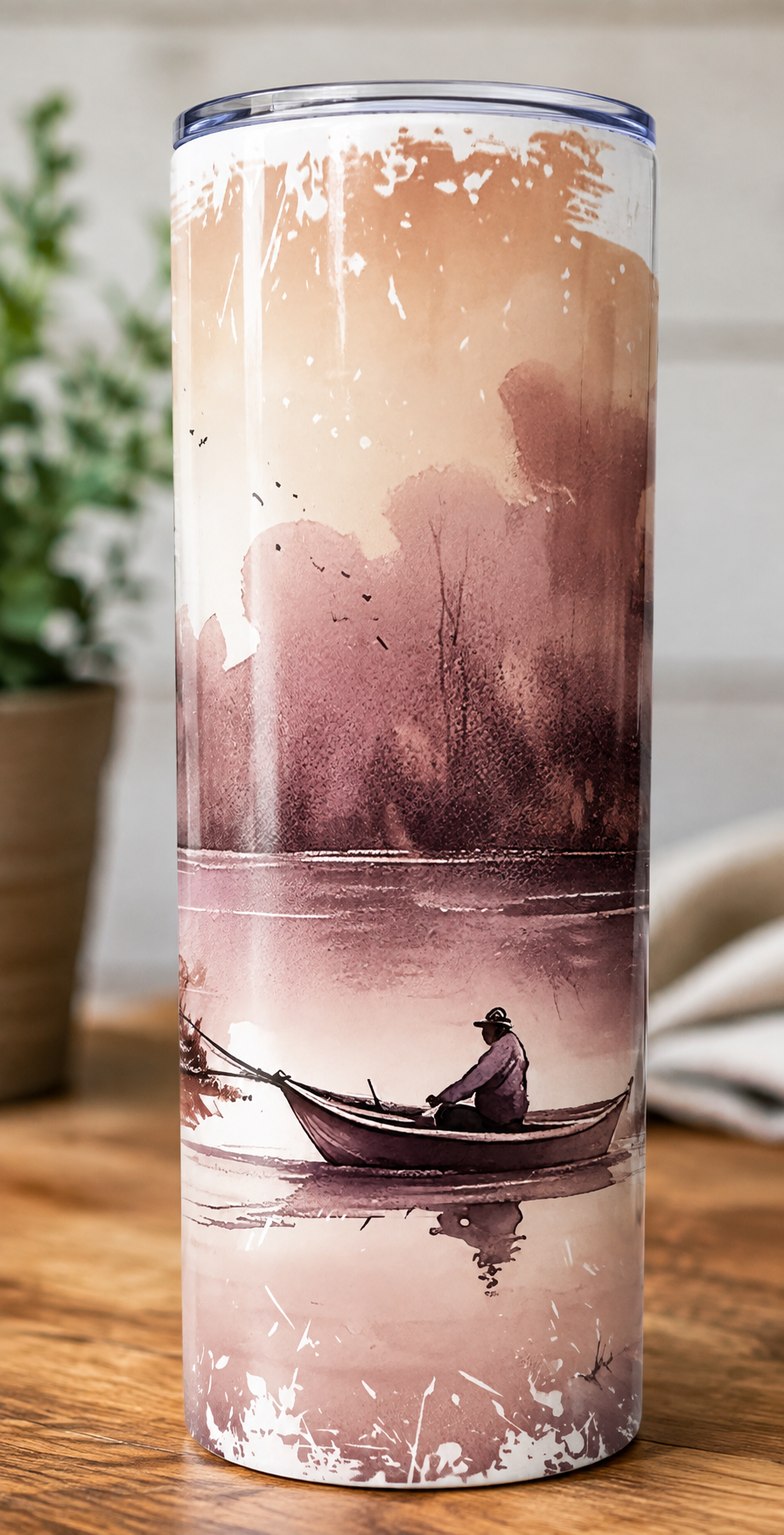 20 oz Peaceful Fishing Scene Sublimation Tumbler