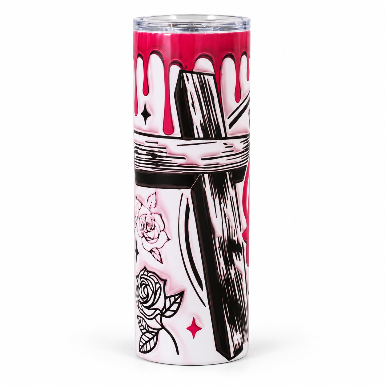 Pink drip prayer cross tumbler-1.png