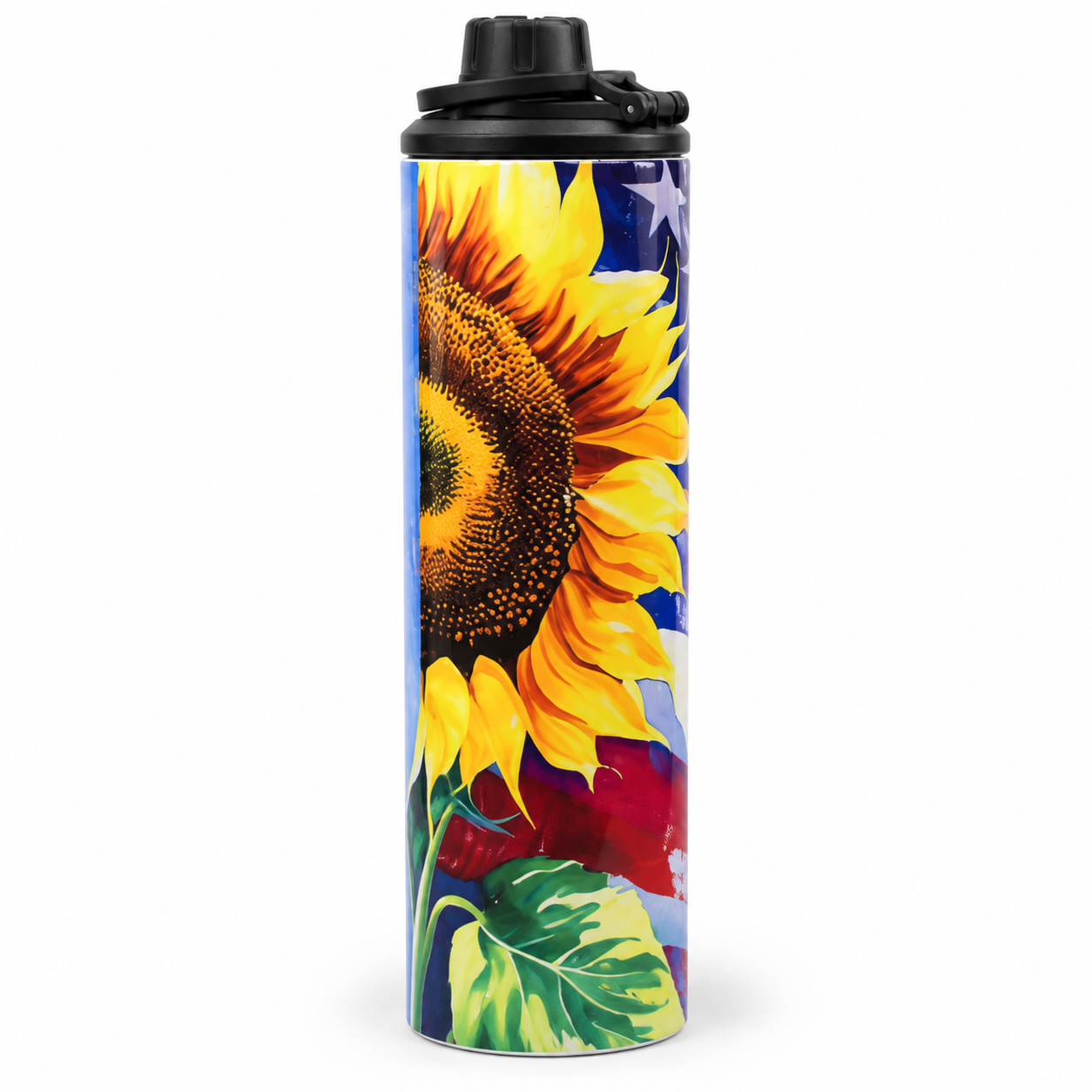 Sunflower USA Flag Sport Bottle-2.png