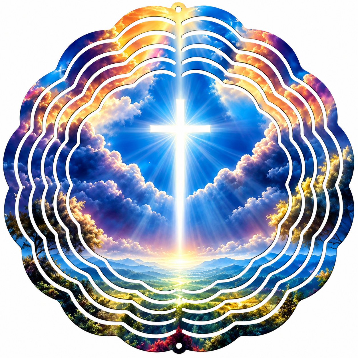 Heavenly Cross 8-Inch Wind Spinner