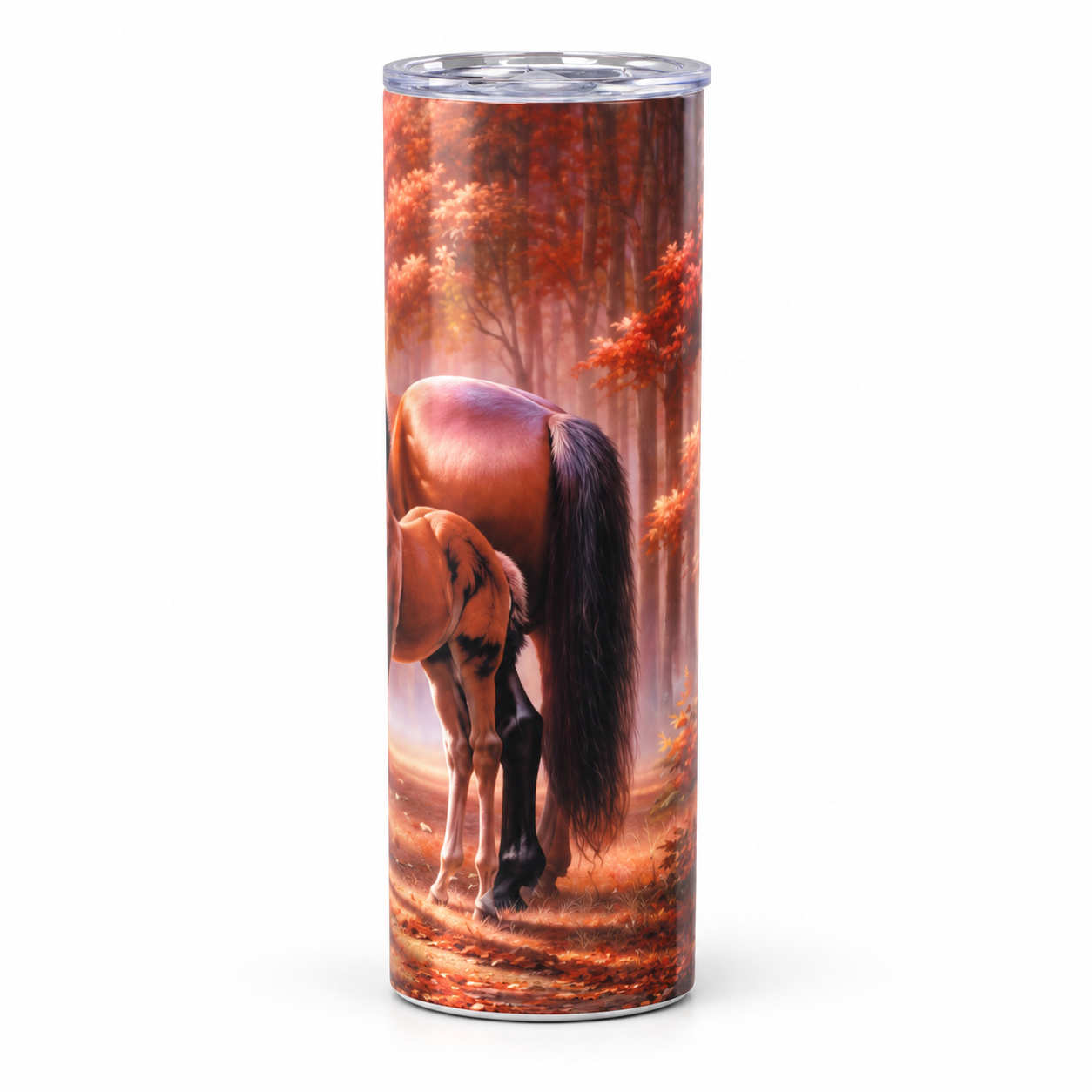 Autumn woodland horse tumbler-3.png