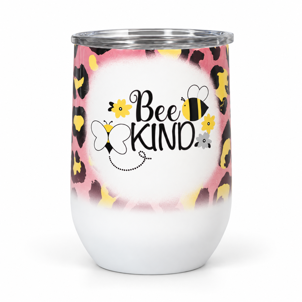 Bee kind leopard-print tumbler.png