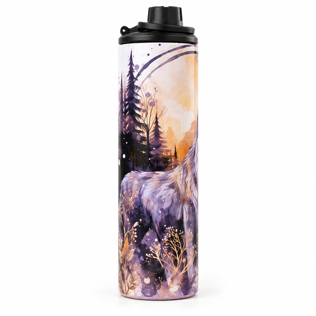Wolf print bottle with black lid-1.png