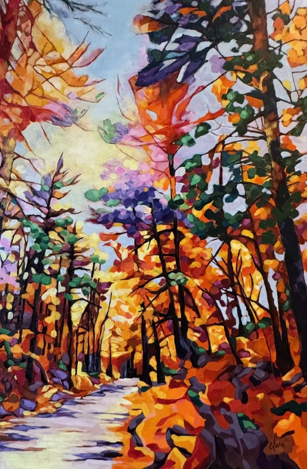 Happy Trails - Original 24x36 acrylic and oil on canvas - SOLD