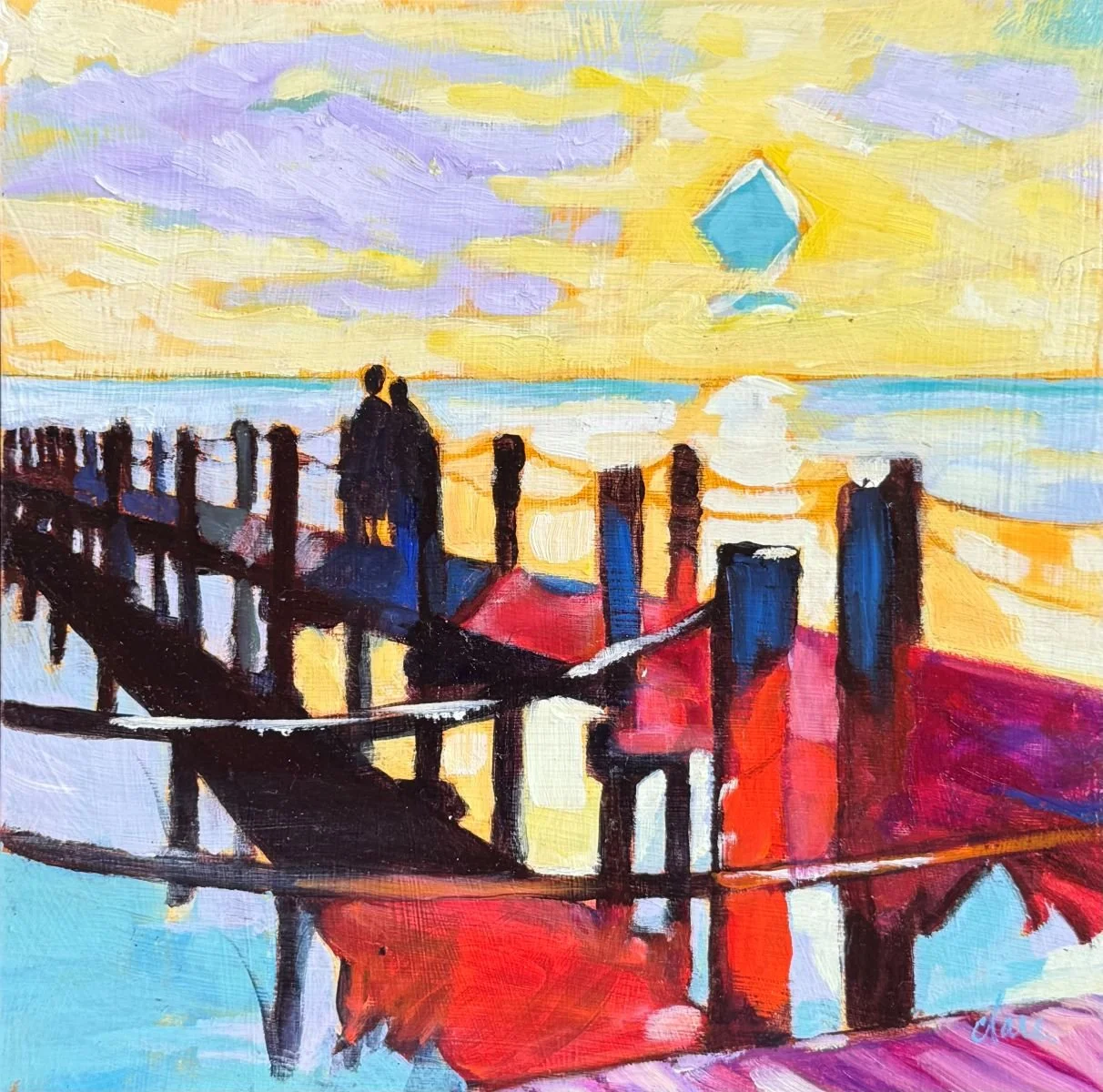 Sunset Blue 8"x 8"