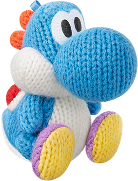 Light-Blue Yarn Yoshi Amiibo