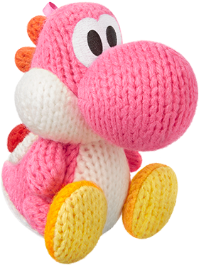 Pink Yarn Yoshi Amiibo