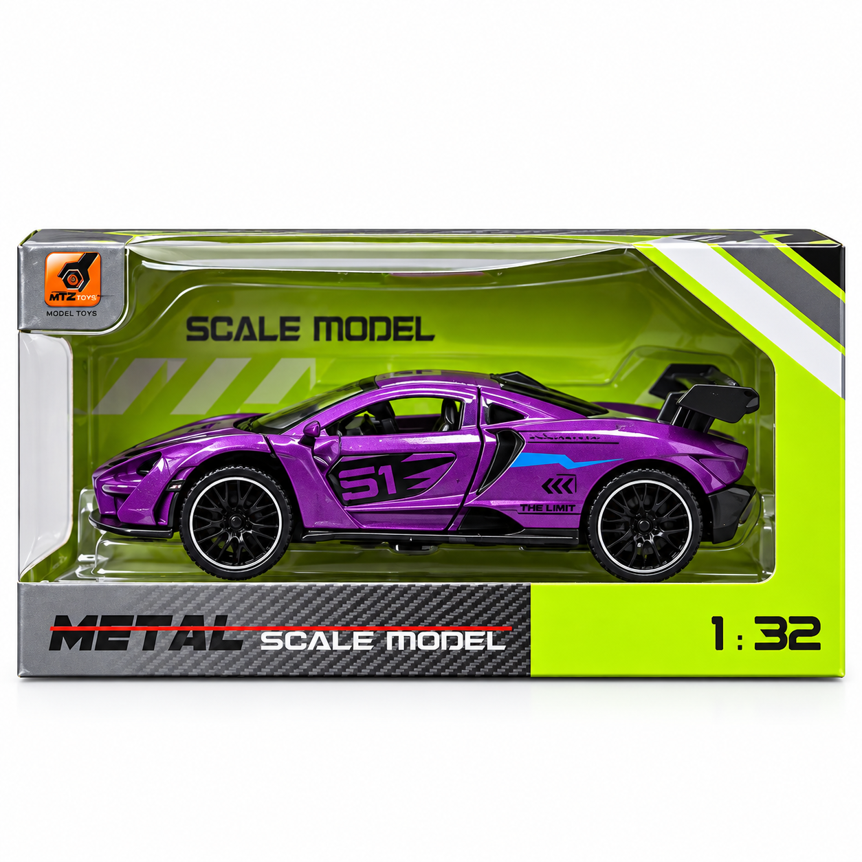 1:32 Scale Metal Model Car - Purple Sports Racing Car