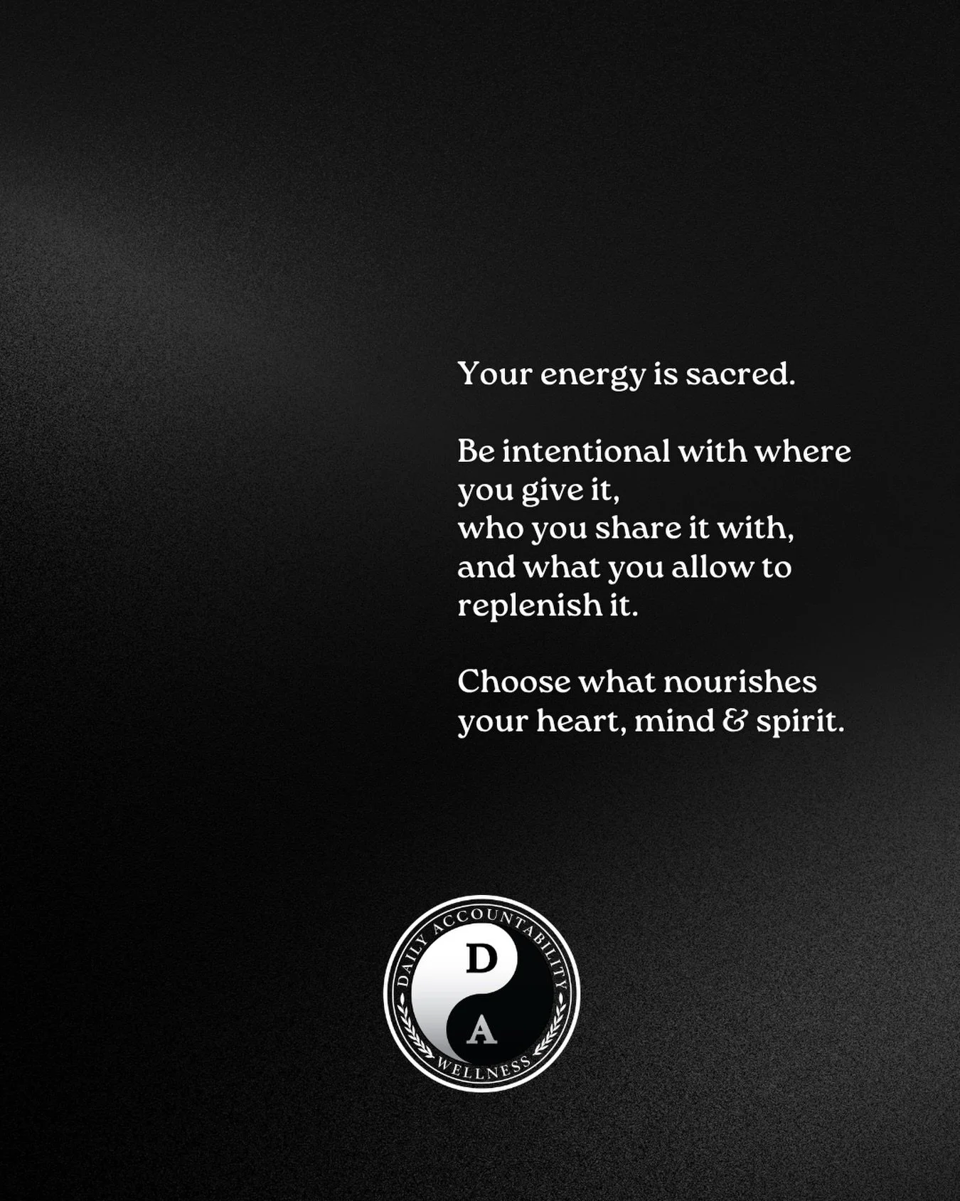 Your energy is one of the most valuable things you have.

And accountability means becoming conscious of where you spend it.

Not every person deserves access to you.
Not every environment deserves your presence.
Not every thought deserves your atten
