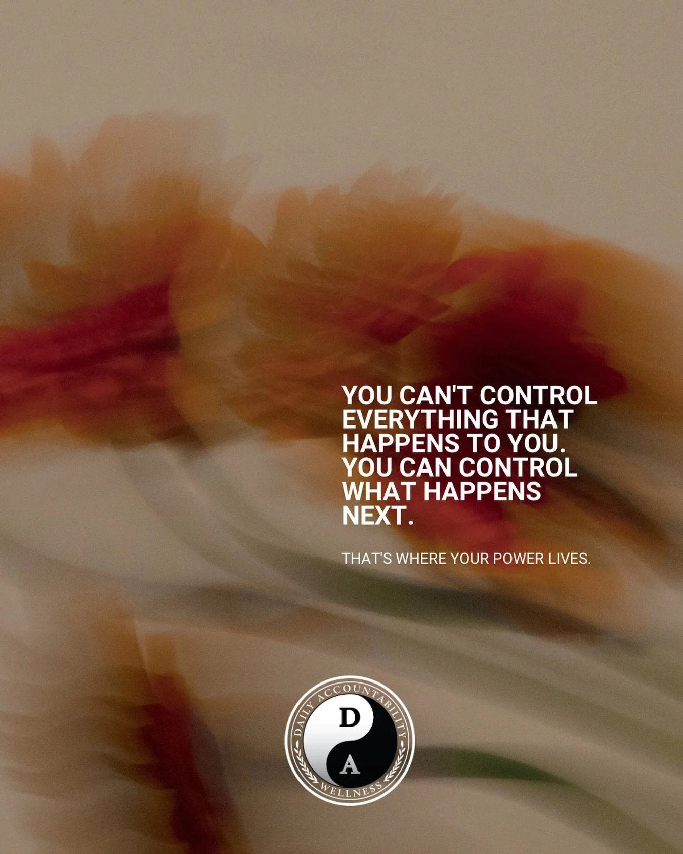 Life will give you things you didn&rsquo;t ask for.

Disappointment.
Change.
Uncertainty.
Loss.
Unexpected turns.

Accountability doesn&rsquo;t mean blaming yourself for everything that happens.

It means remembering that you still have a choice in w