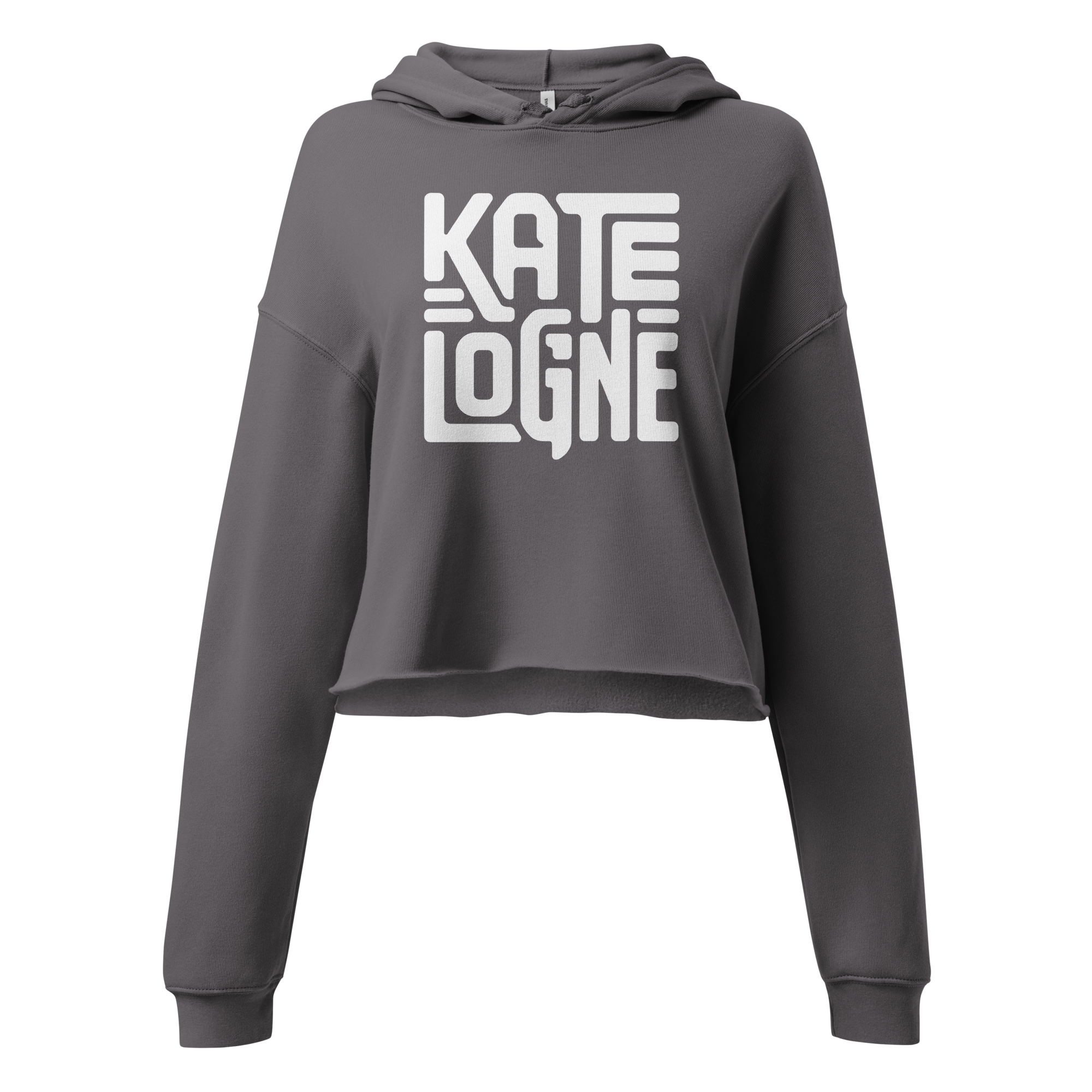 Crop Hoodie | Big White