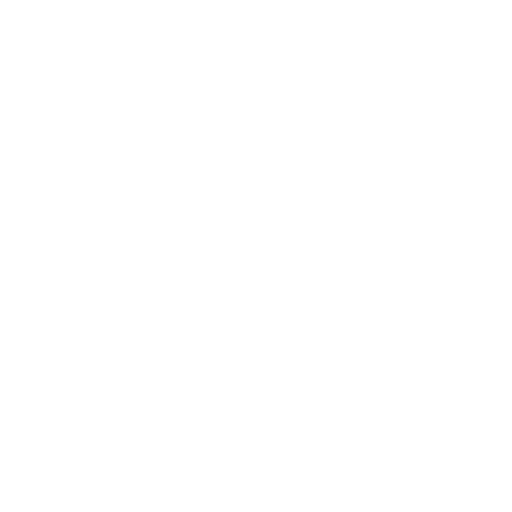 Close-up of the Discord logo, a stylized white smiling face with two black eyes on a black background.
