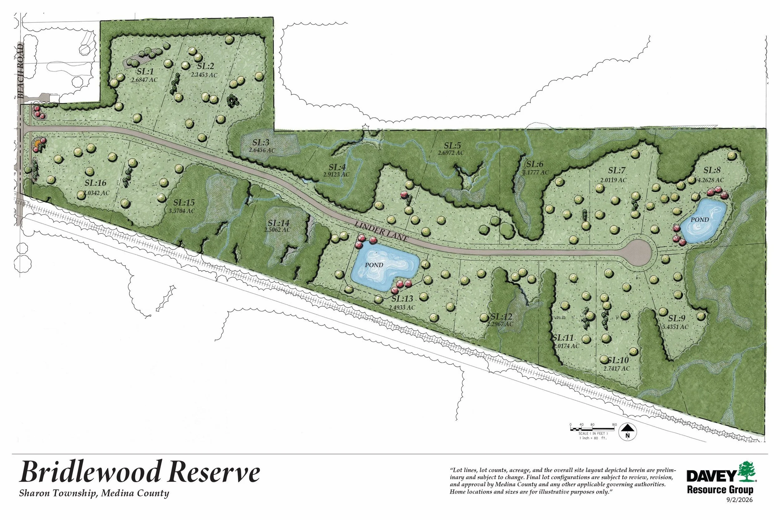 Bridlewood Reserve color site plan