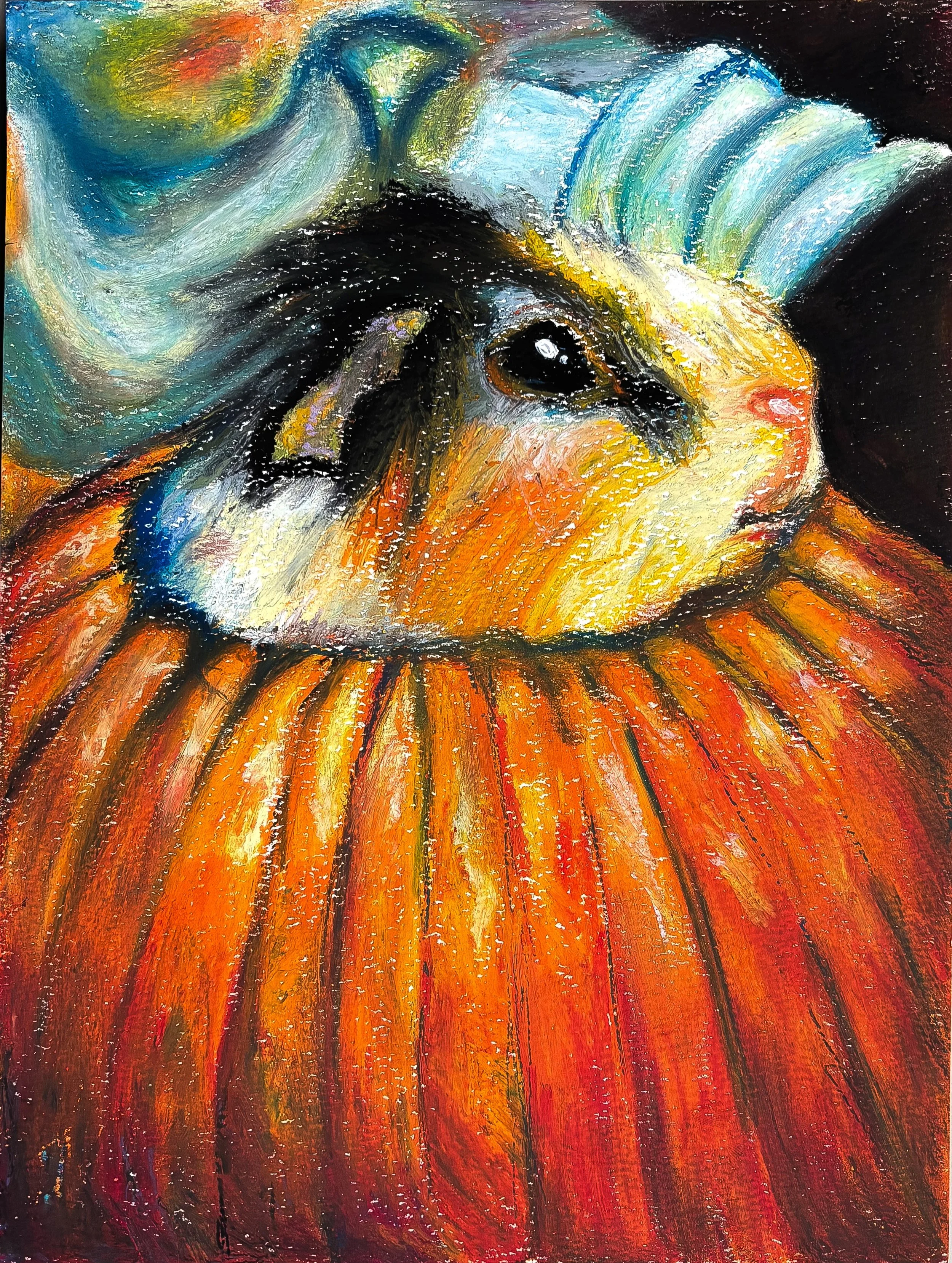 "Summer in a Pumpkin" Oil Pastel