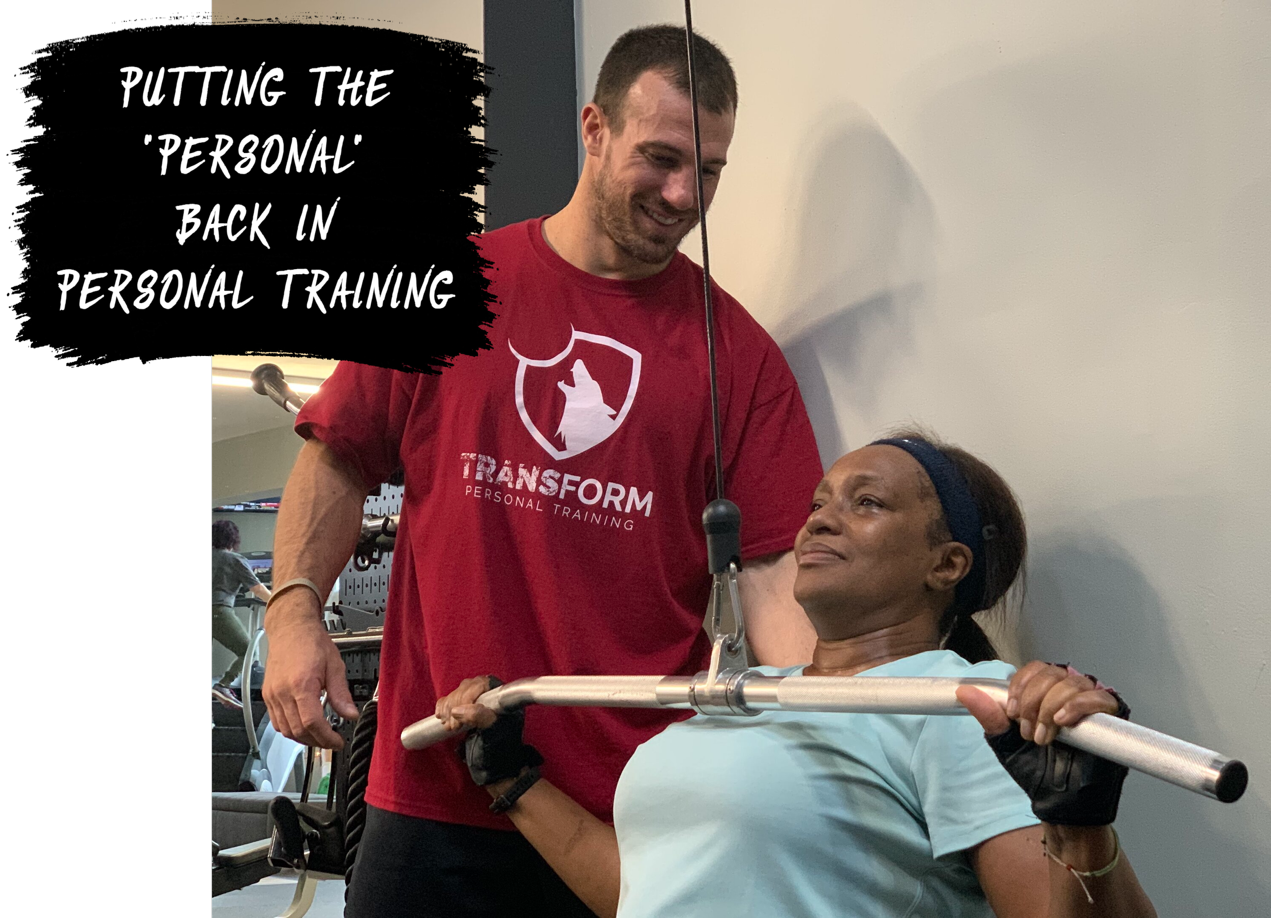 Personal trainer working one-on-one with a client at Transform Personal Training
