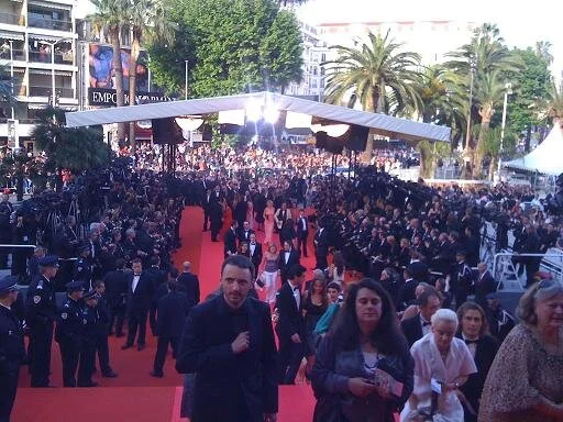 Looking back at the crowd