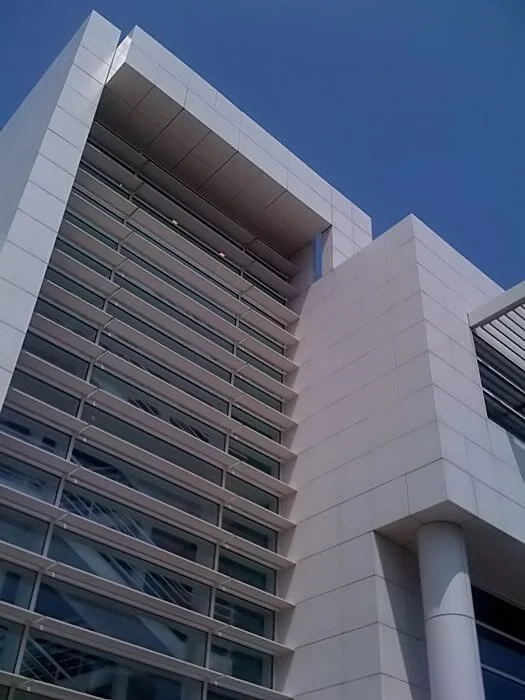 The Getty’s window’s adjust automatically to allow natural light that will not damage the art.