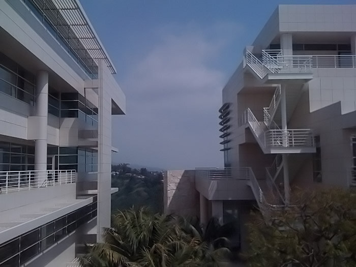 Looking out at L.A. from the Getty