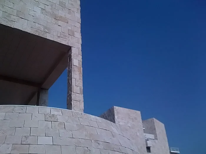 The Getty- travertine and blue sky