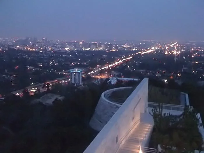 L.A. at night from the Getty