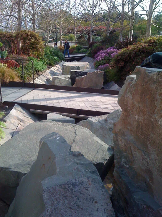 The sculpture garden at the Getty