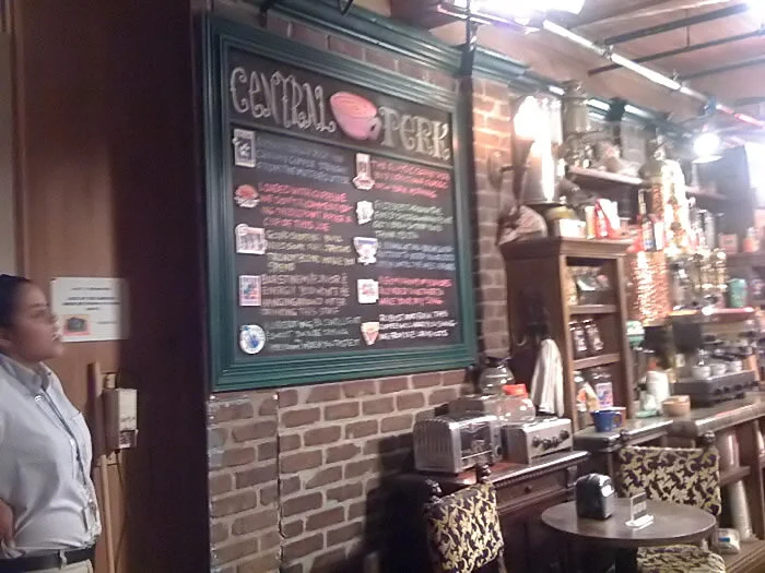 Central Perk Menu