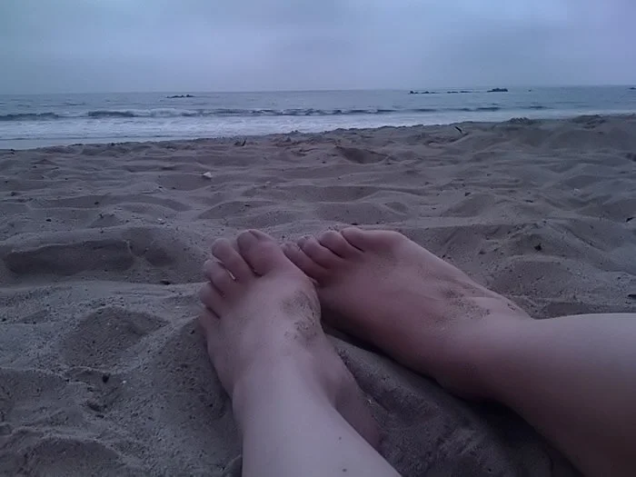 Toes in the Sand in Santa Monica.