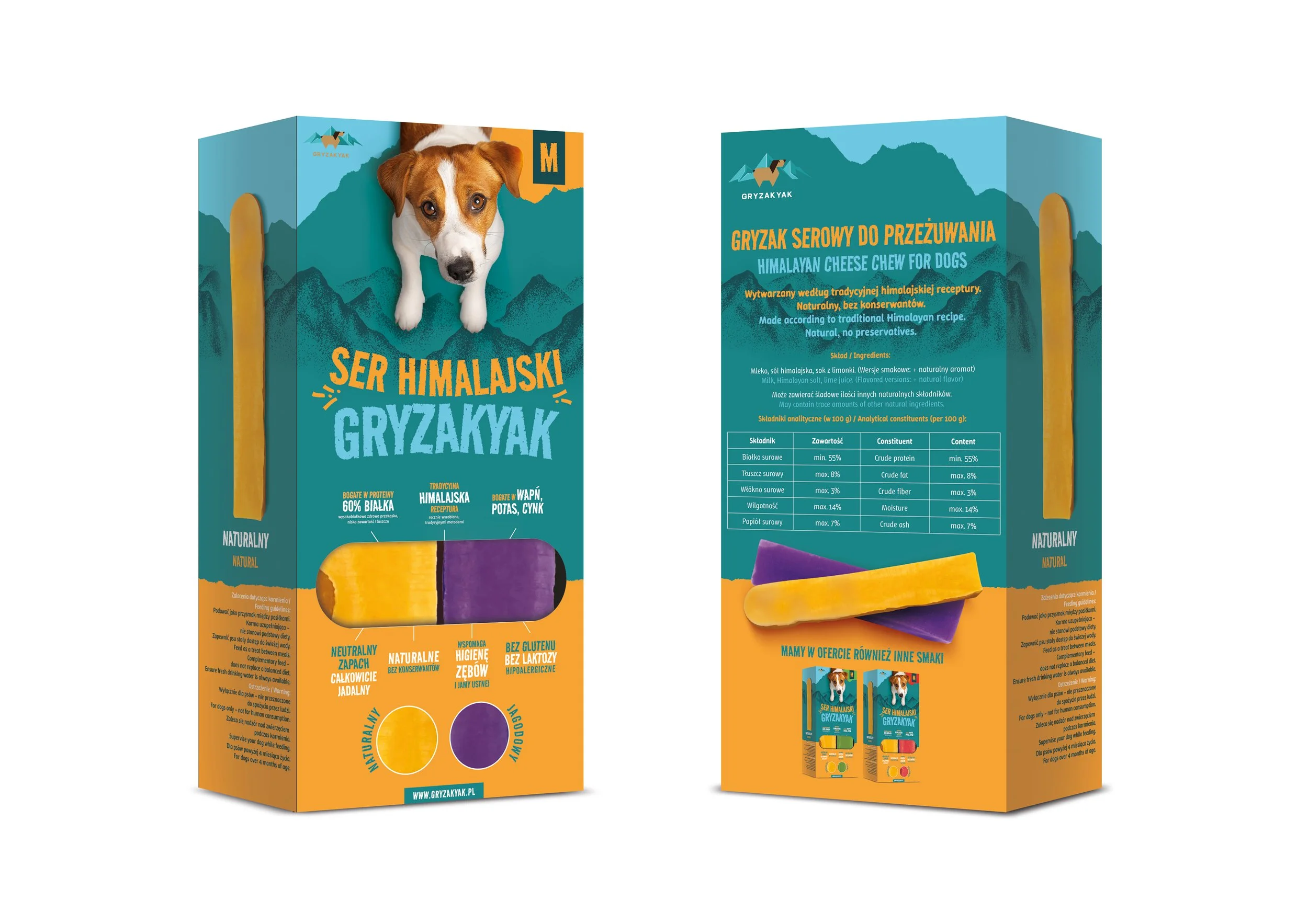 Zestaw smakowy naturalny i jagoda. 2 x rozmiar M