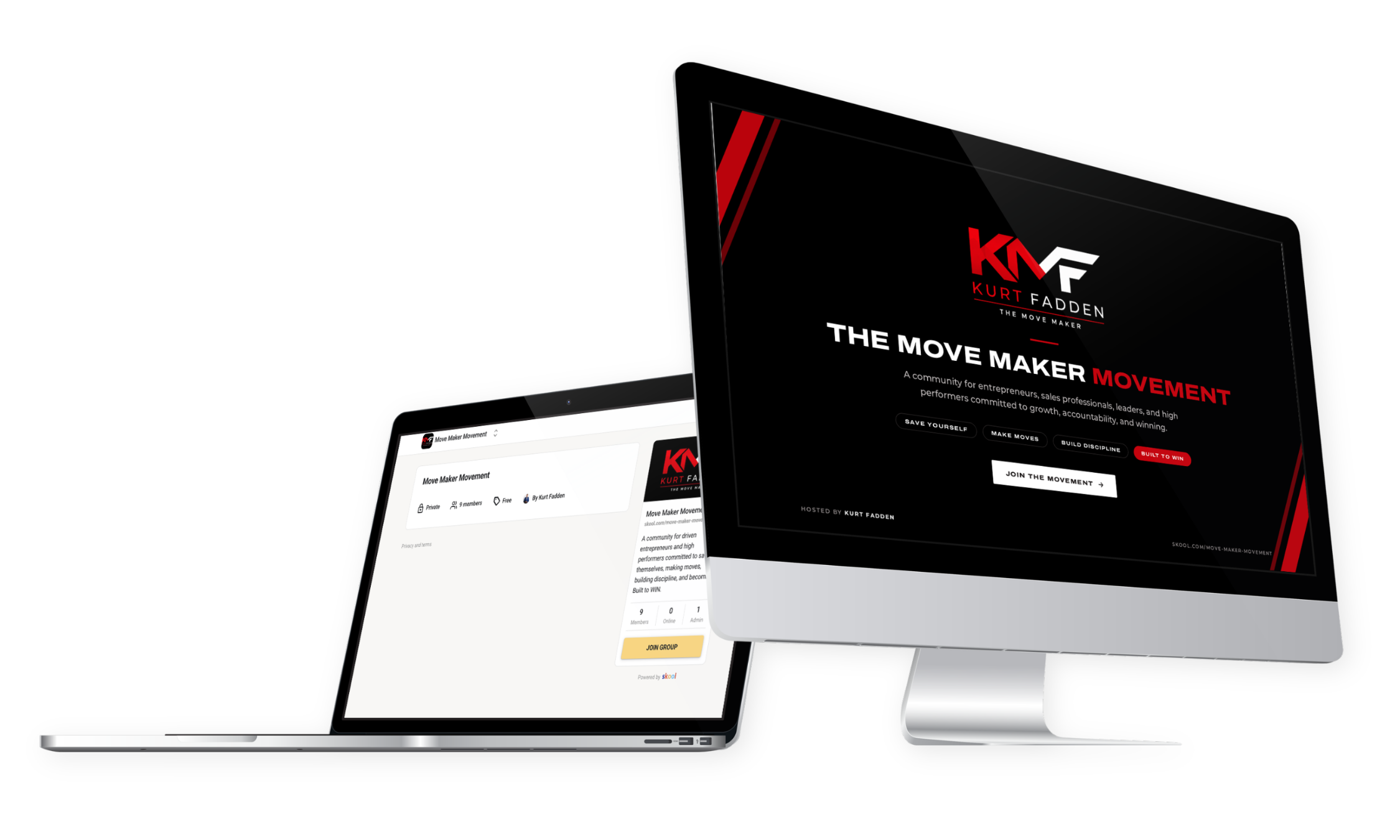 The Move Maker Movement Community Computer and iPad Mockup