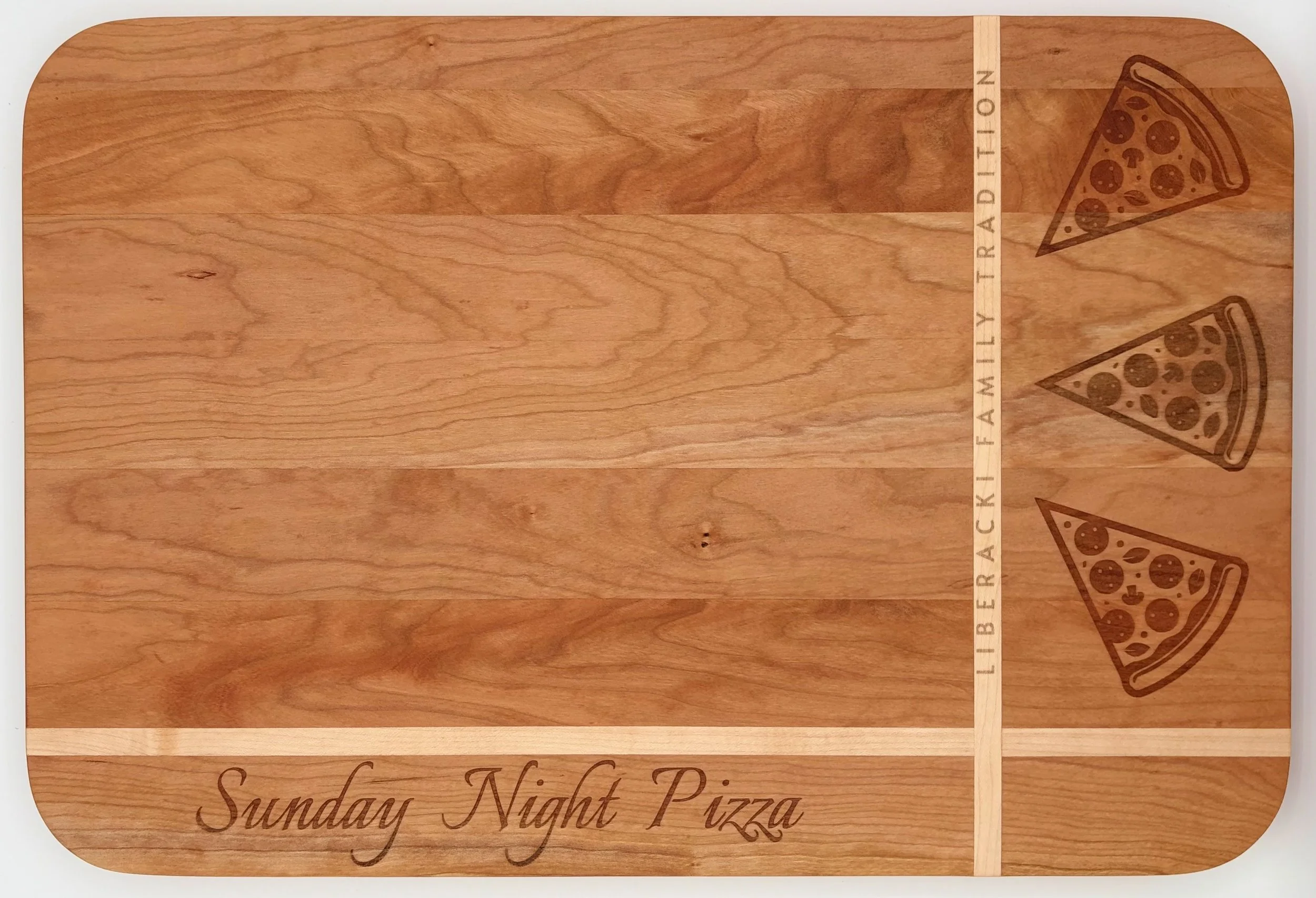 Custom cherry and maple cutting board