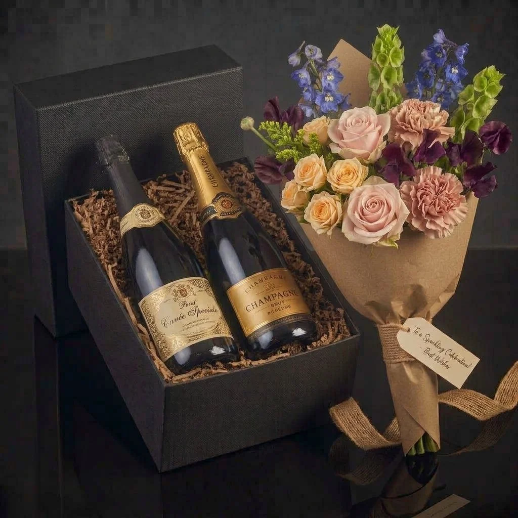 Twice the Fun (2 bottles + flowers)