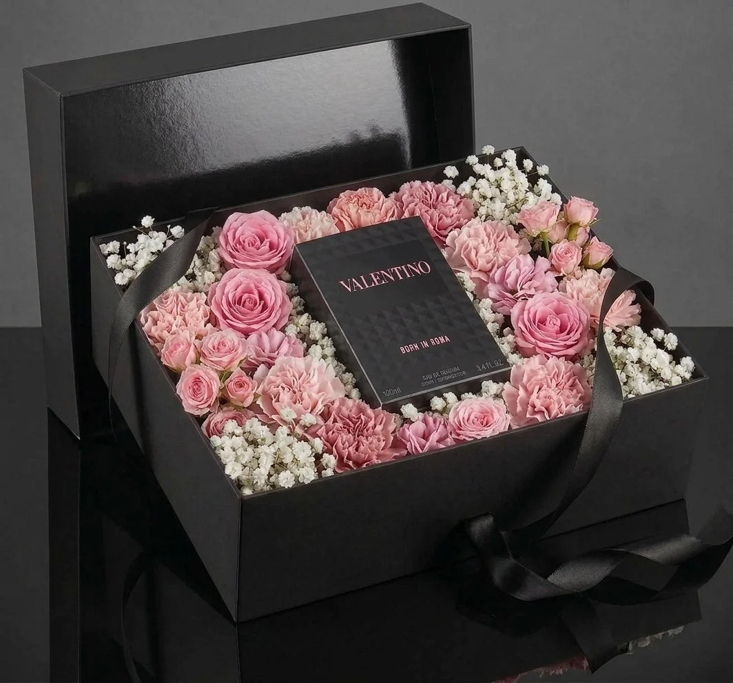 Midnight Blossom: Designer Fragrance & Floral Artistry