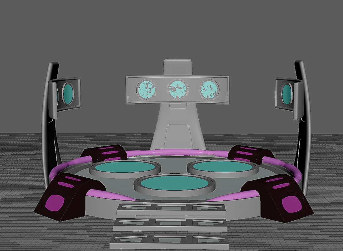 Teleportation Machine 3D Model - Maya 