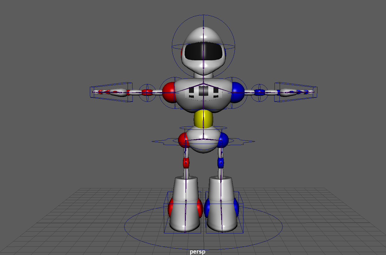 Robot Rigging Character - 3D Model Maya 
