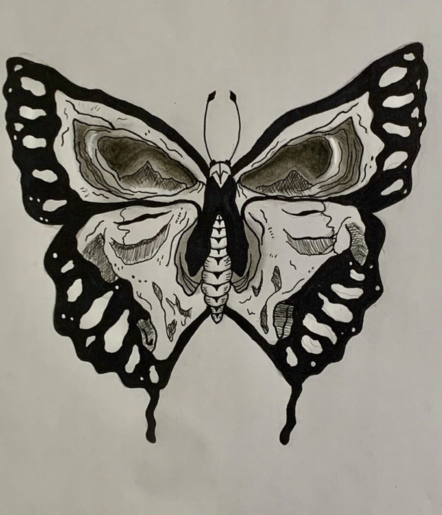 Flying Death - Custom Design Traditional Painting 