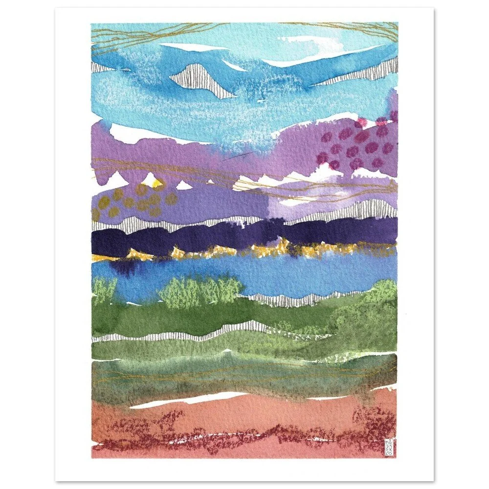 Abstract Mountain Landscape