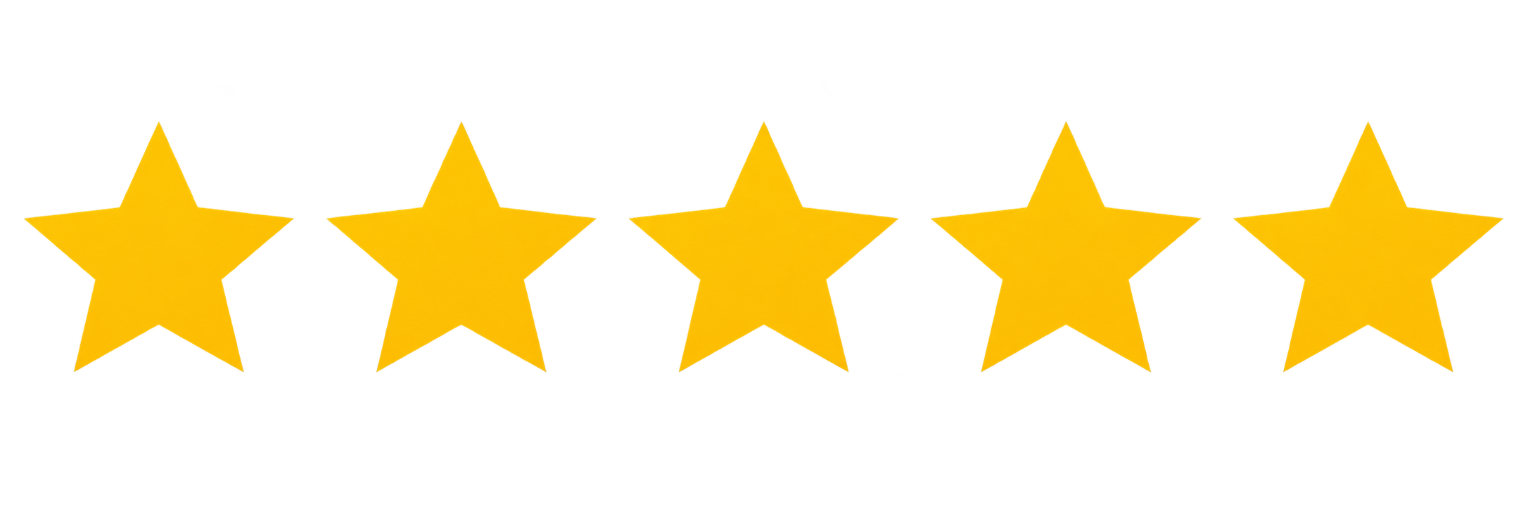 Five gold stars with one star highlighted in red, representing a high rating.