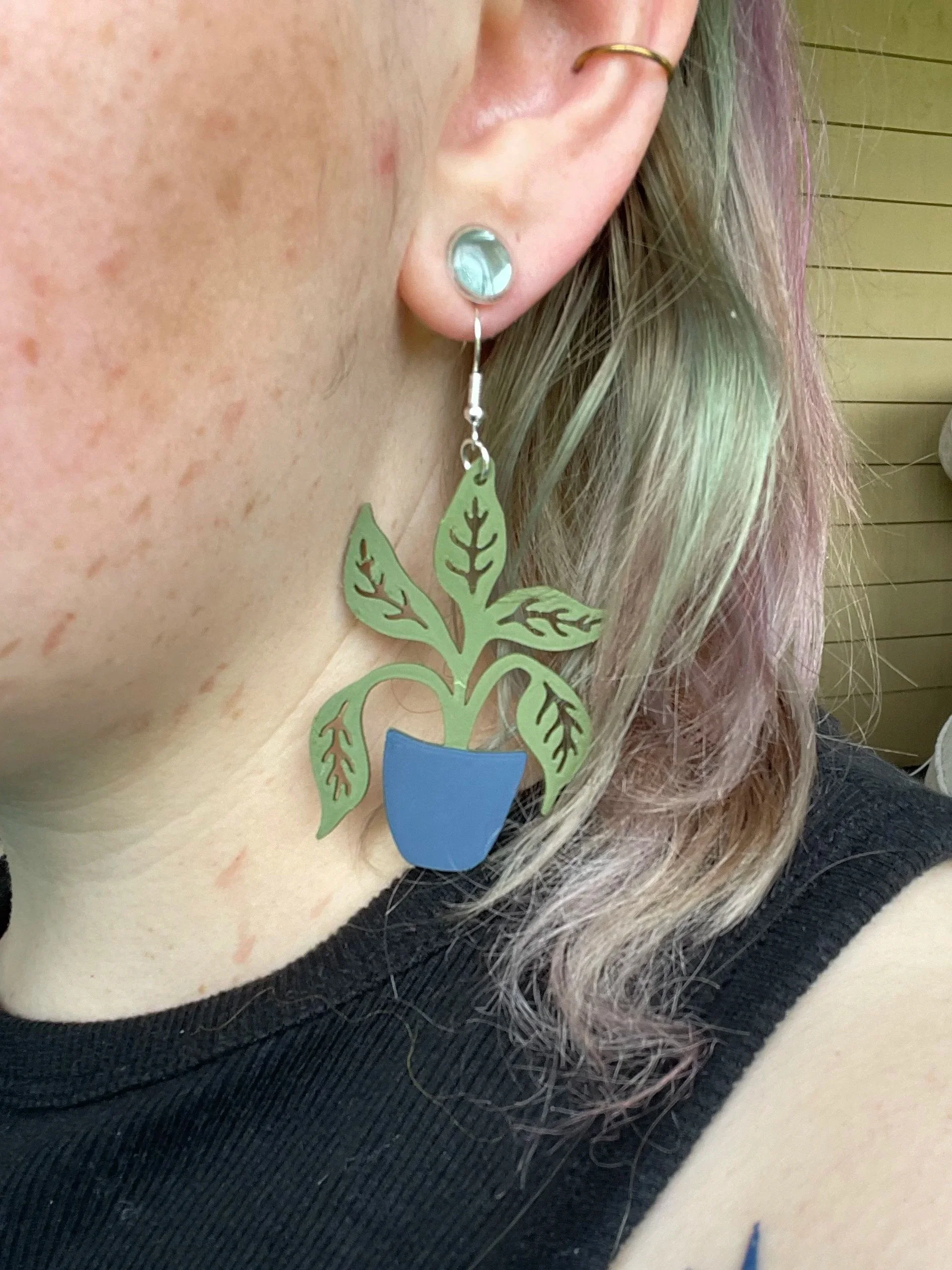 plant earrings