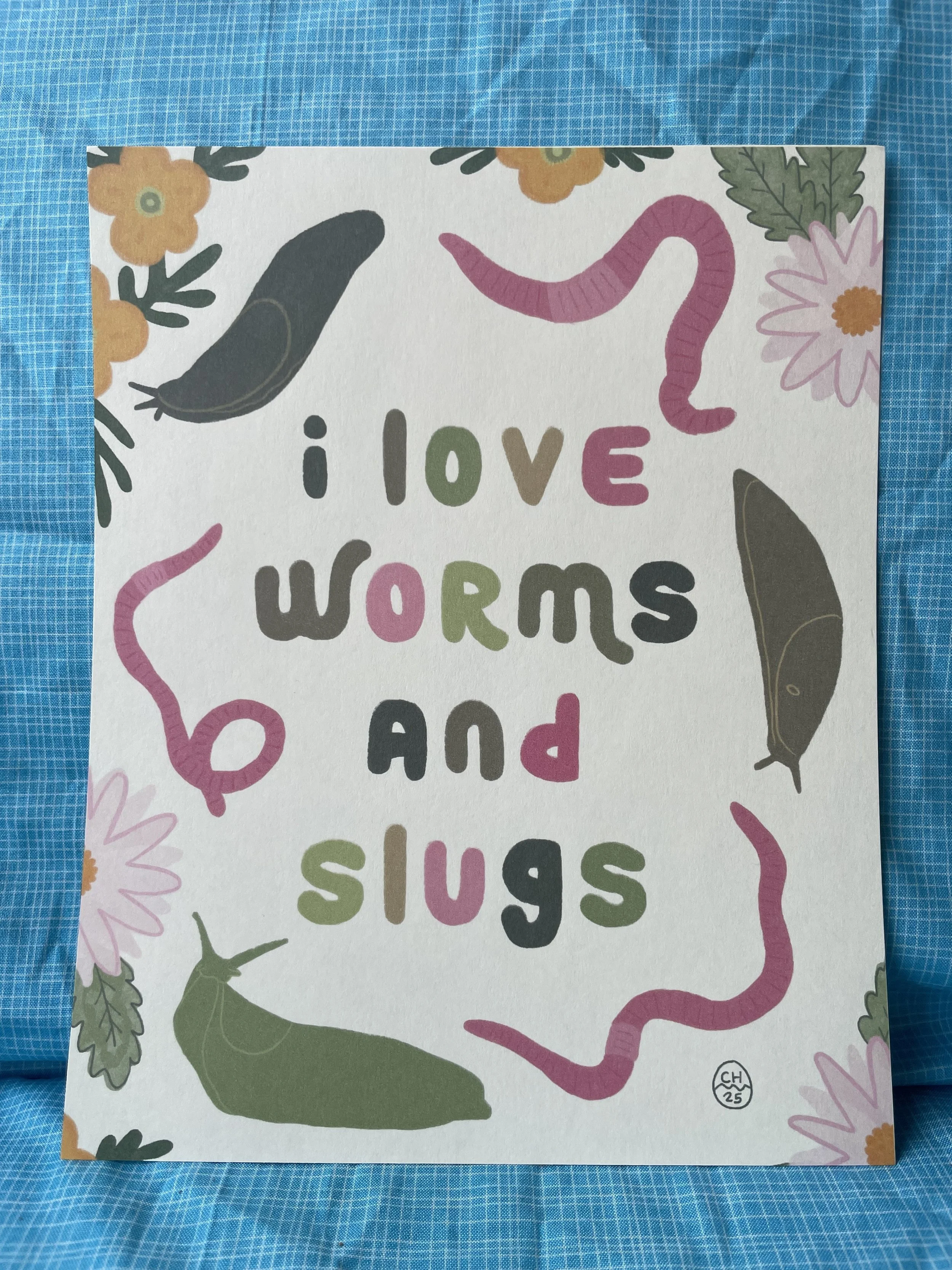 "worms and slugs" print