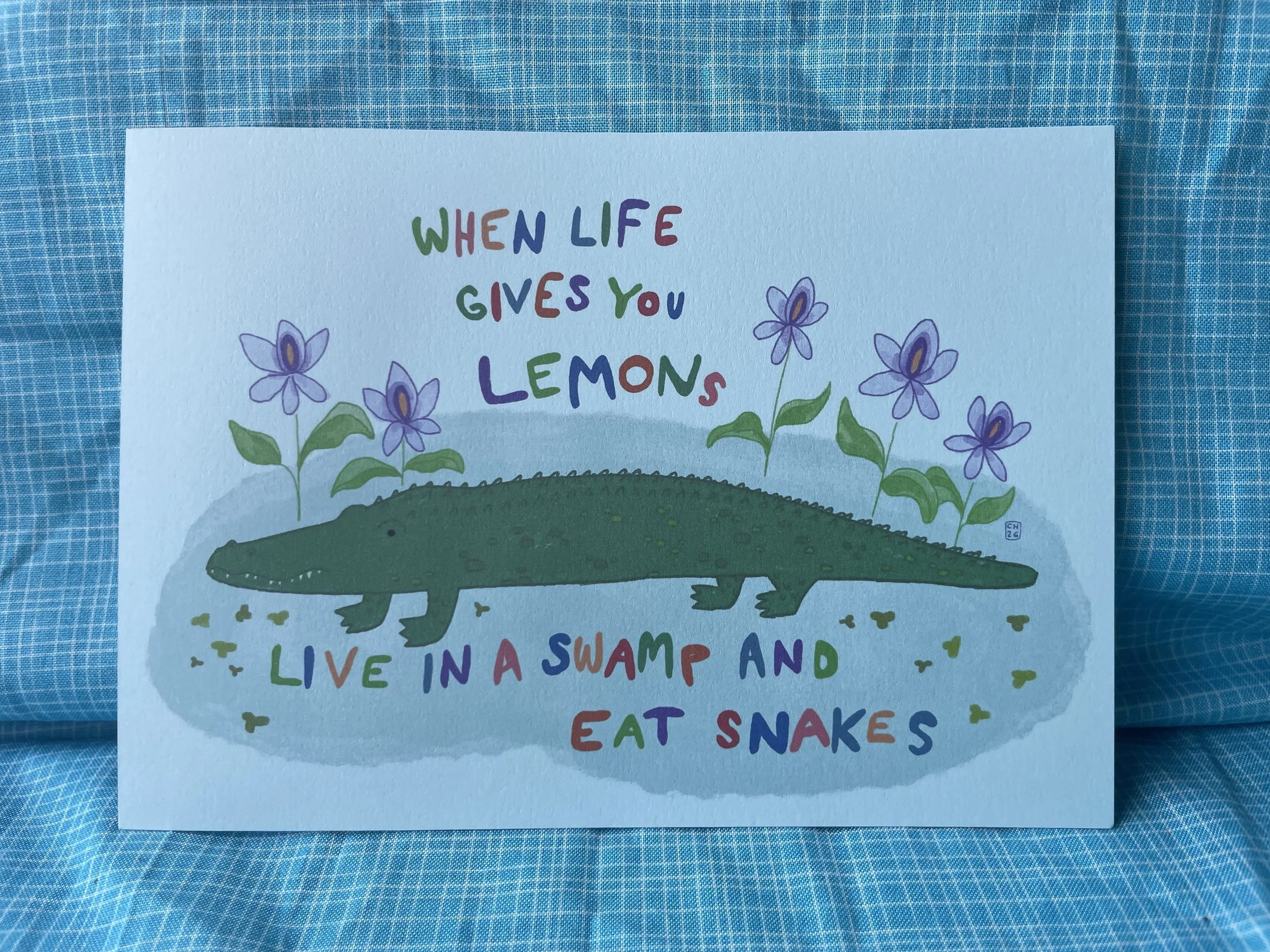 "alligator" print